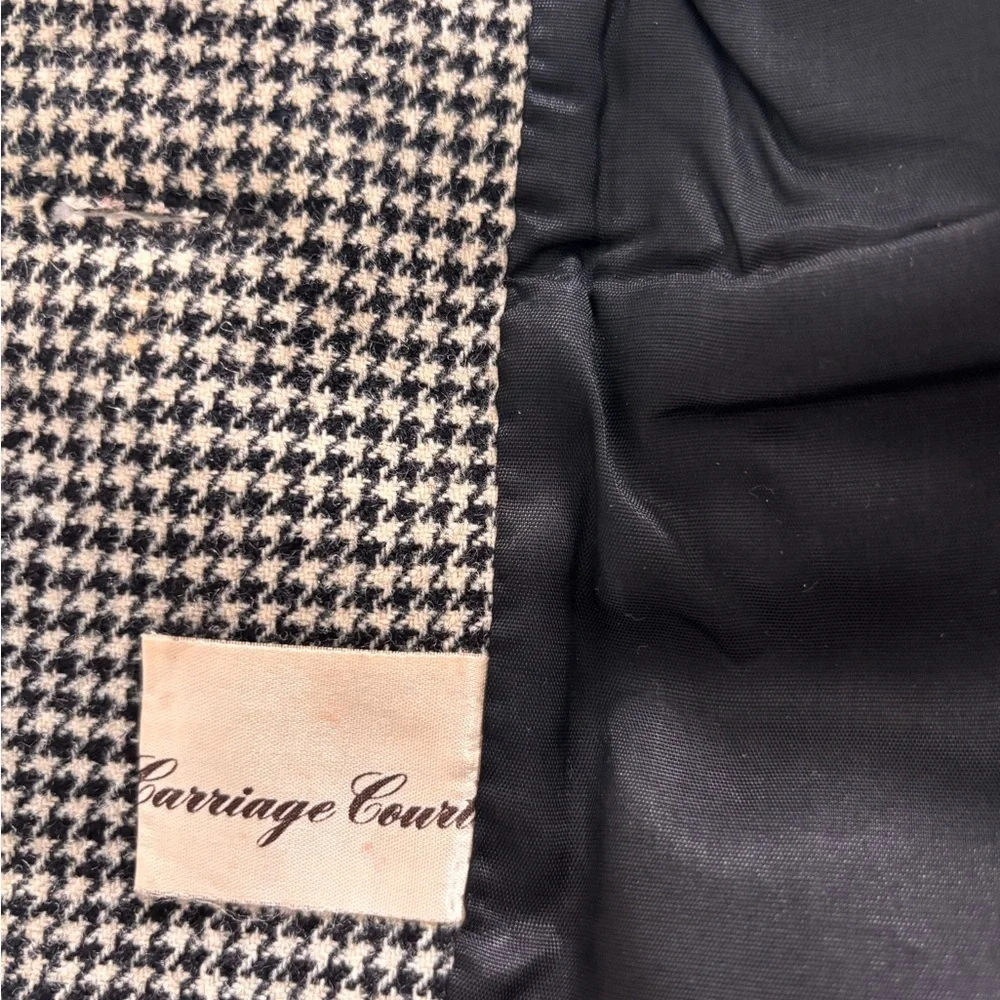 Vintage Women's Wool Houndstooth Blazer - Picture 7 of 13